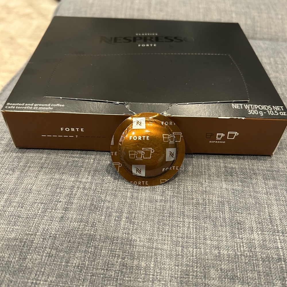 Nespresso Forte Capsules in Black and Brown - Picture 1 of 3
